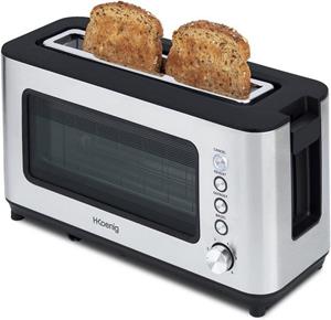 H.Koenig Toaster VIEW7 Toaster mit Schaufenster, 1200 W