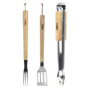 BBQ Collection BBQ/barbecue gereedschap set 3-delig tang, spatel en vork 45 cm -