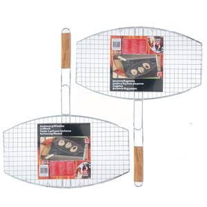 BBQ Collection 3x stuks barbecue braadrooster ovaal 45 x 25 cm -