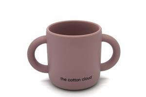 The Cotton Cloud Siliconen Beker met Handvat - Dusty Pink