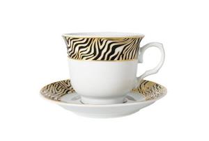 Bavary Kaffeeservice 12-teiliges Tassenset, 6 Personen, Leopardenmuster, Modernes Design (12-tlg), Porzellan