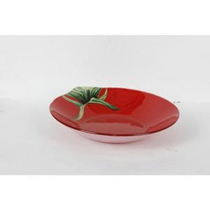 BURI Suppenschüssel 12x Glasschale Tomate Servierplatte Schüssel Obst Teller Untersetzer G, Glas