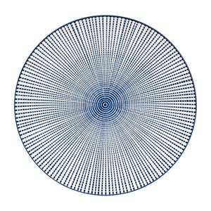 Xenos Dinerbord blue print - stripes - ⌀26 cm