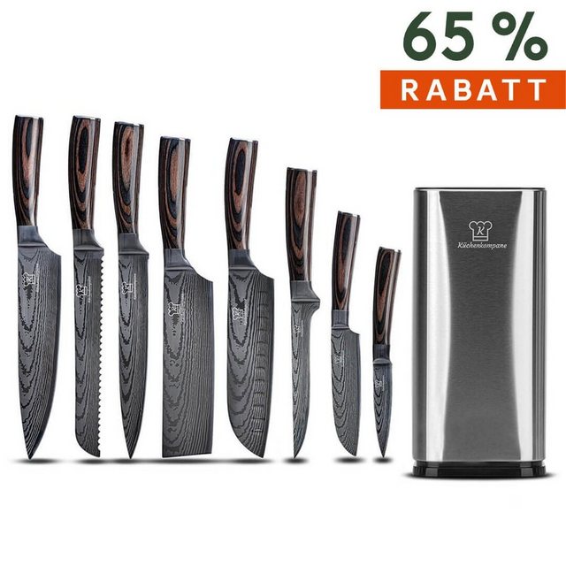Küchenkompane Messer-Set Bundle Edelstahlblock Premium (2-tlg)