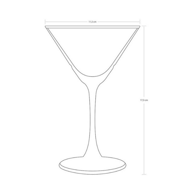 Pasabahce Martiniglas Elysia Golden Touch Cocktail 4er Set Goldrand 220 ml, Glas, 4 Teilig