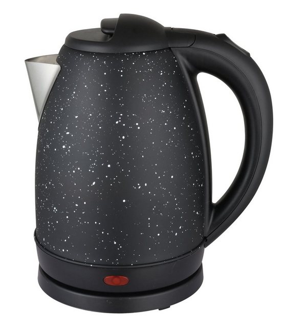 Heuer Wasserkocher Grafner Edelstahl-Wasserkocher 1,7L schwarz Wasserkessel Teekocher Tee