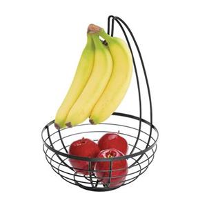 IDesign Fruitschaal met bananenhaak - Zwart - Decoratief