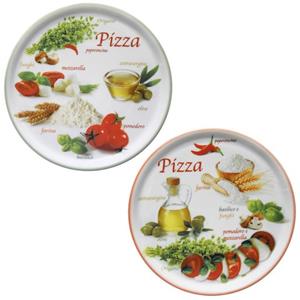MamboCat Pizzateller 2er Set Pizzateller Napoli Pizzafoods grün + rot 33cm - 04018#ZP1 + 04018#ZP2