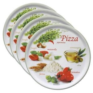 MamboCat Pizzateller 4er Set Pizzateller Napoli Pizzafoods grün 31cm - 04019#ZP1