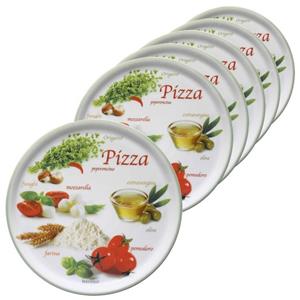 MamboCat Pizzateller 6er Set Pizzateller Napoli Pizzafoods grün 31cm - 04019#ZP1