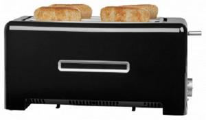 Medion Toaster  MD 15709 Family-Toaster, 1.400 Watt 4 Scheiben Schwarz, 4 lange Schlitze, für 4 Scheiben, 1400 W, mit Brötchenwärmer
