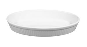 Seltmann Weiden Geschirr-Set Backform oval 24 cm Lukullus weiss uni 00006 von , Porzellan