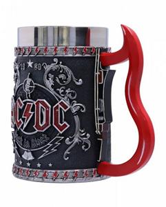 Horror-Shop Geschirr-Set AC/DC Back in Black Krug als AC/DC Merchandise, Polyresin/ Edelstahl