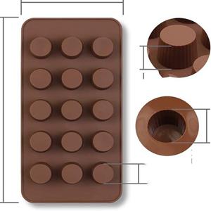 Aikidio Kuchenteller Mini-Schokoladenformen mit 15 Mulden für Süßigkeiten-Keto-Schokolade, (1 St)