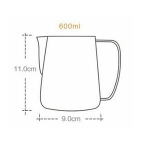 BOTRIBAS Kaffeeservice Edelstahl-Kaffeegeschirr, Milchkännchen, Kaffee-Werkzeug-Tasse, 600 ml