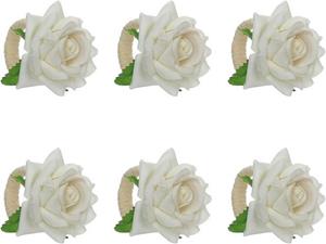 MJCM Serviettenring 6 Stück Rose Serviettenringe Blume Serviettenringe Set Simulationsrose, (6-tlg)
