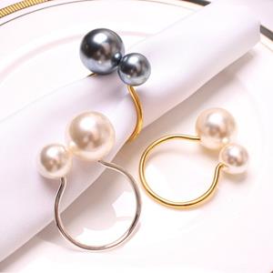BOTRIBAS Serviettenring Perlen Serviettenringe Schnallen, Serviette Schnallenhalter, (12-tlg)