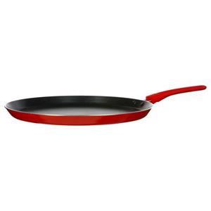 Secret de Gourmet Pannenkoekenpan - Alle kookplaten geschikt - rood/zwart - dia 28 cm -