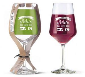 Steinnacher Bärbel Weinglas WeinglasCamping & Wein das muss sein 2er Set, Glas