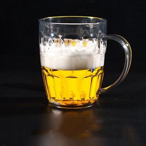 SHOME Weinglas Bierkrug / 2er Set Bierkrüge 650 ml, Lebensmittelechter-Kunststoff, Spülmaschinengeeignet