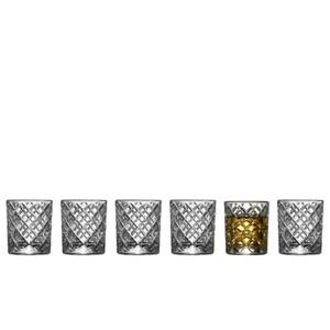 LYNGBY-GLAS Schnapsglas LyngbyShot-Gläser Diamant-Serie 6er Set ca 7cl, Glas