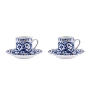 Karaca Kaffeeservice  Gülhane Kaffeetasse Set für 2 Personen 80 ml, Retrolook suchen