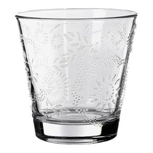 Depot Glas Wasserglas Flower, 100% Glas, aus Glas, Ø 8.5 Zentimeter, H 9 Zentimeter