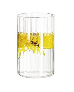 OJIALAI Bierglas Glas mit vertikalem Muster im japanischen Stil 250ml (2 Stück)