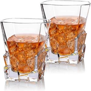 Lkupro Bierglas 300-ml-Set mit 2 Kristallglas-Whiskygläsern und Trinkbiergläsern