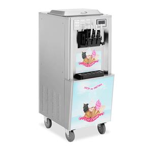 royalcatering Softeismaschine Frozen Joghurt Gastro-Eismaschine 2140 w 33 l/h 3 Sorten - Silbern