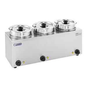 Royal Catering Bain Marie - 3 x 2,75 liter - 450 W