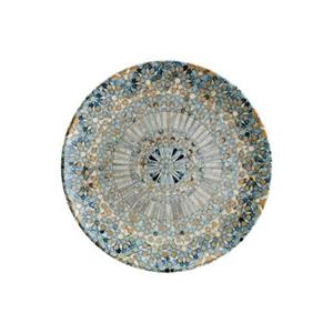 Bonna Plat bord Luca Mosaic; 21 cm (Ø); oranje/donkerblauw/lichtblauw/geel/wit; rond; 12 stuk / verpakking
