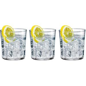 Bormioli Rocco 3x Drinkglazen voor water/sap/limonade Bodega 370 ml -