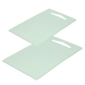 Forte Plastics Kunststof snijplanken set van 2x stuks mintgroen 27 x 16 en 36 x 24 cm -