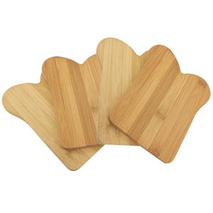 Set van 4x brood plankjes bamboe hout bruin 20 cm -