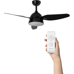 Tecbray Plafond ventilator met verlichting - Ø116cm-  3 snelheden - Afstandsbediening - timer - LED - met lamp - ABS