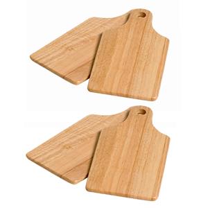 Cosy & Trendy Set van 4x stuks snijplanken/serveerplanken/broodplanken van hout 28 x 14 cm -