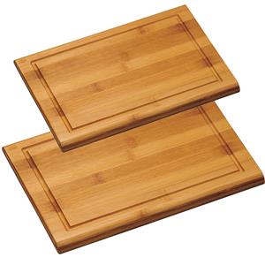 Kesper Bamboe houten snijplanken voordeel set in 2 verschillende formaten -