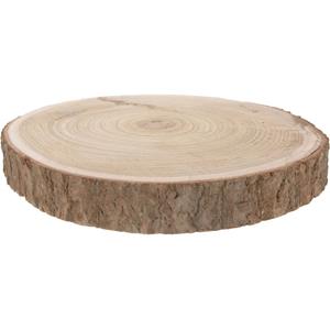 Decoratie Paulowna houten boomschijf 29-34 cm -