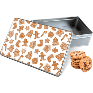 Koektrommel Christmas Cookies Rechthoek - Bewaarblik 20x13x5 cm