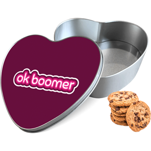 Koektrommel OK Boomer Hart - Bewaarblik 14x15x5 cm