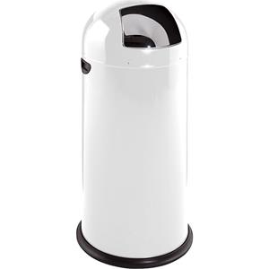 VAR Push-vuilnisbak, inhoud 52 l, hoogte 890 mm, wit