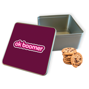 Koektrommel OK Boomer Vierkant - Bewaarblik 20x20x10 cm