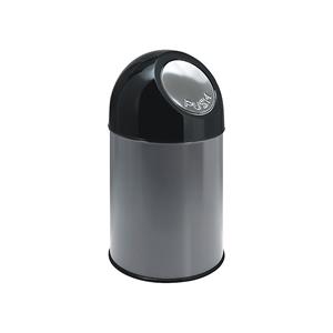 Push-vuilnisbak, inhoud 30 l, grijs, vanaf 2 stuks