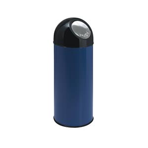 Push-vuilnisbak, inhoud 55 l, verzinkte binnenbak, blauw, vanaf 2 stuks
