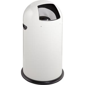 VAR Push-vuilnisbak, inhoud 40 l, hoogte 740 mm, wit