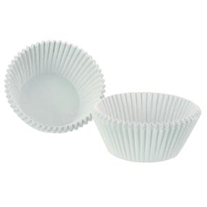 Muffin en cupcakes vormpjes - papier - wit - set 200x stuks - Dia 5 cm -