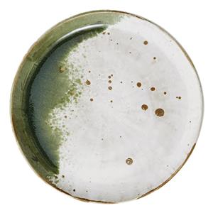 Madam Stoltz-collectie Ontbijtbord groen, bruin, wit 21 cm