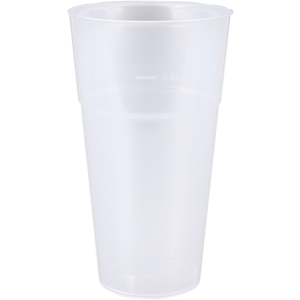 Klika Glas | bierglas | reusable | pP | 500ml | 160mm | transparant | sleeve met 20 stuks