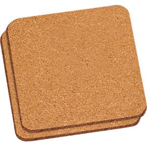 2x Pannen onderzetters van kurk 20 x 20 cm -